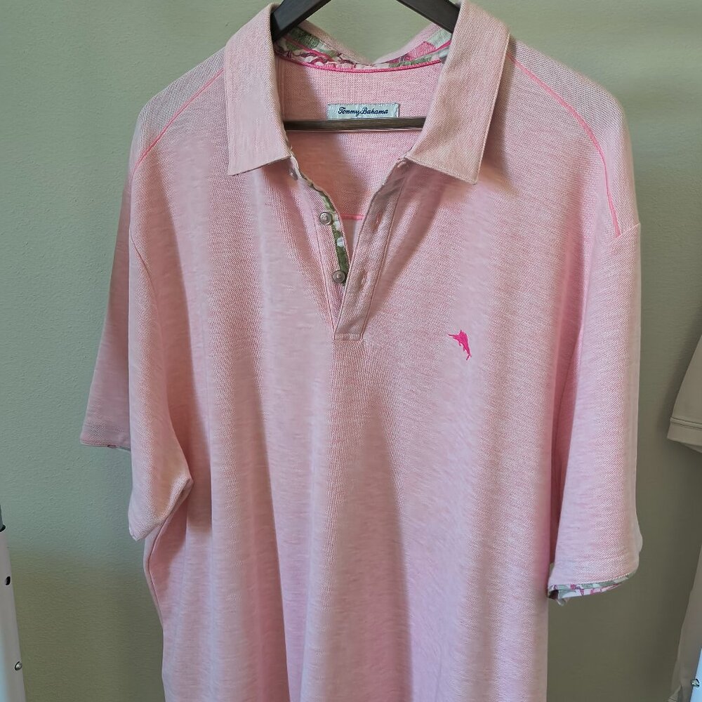 tommy Bahama Pink Polo Shirt